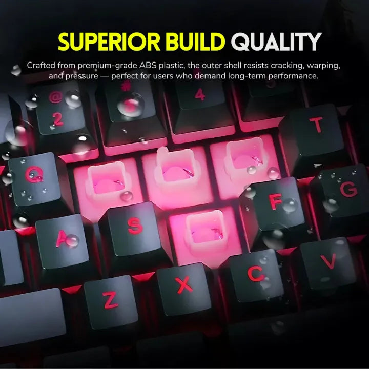 【TOP-RATED】 RGB Gaming Keyboard for PC & Laptop Gaming Mechanical Feel Keys Anti-Ghosting Ergonomic & Water Spill-Resistant Design Fast Response USB 3.0 Wired Quiet Typing Compatible with Windows - Unique Mall