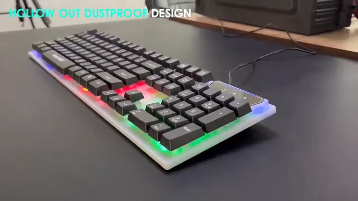 FunBug RGB Gaming Keyboard – Mechanical Feel Keyboard with FN Shortcuts, Waterproof Design, Rainbow Backlight – Gaming Key Board in Pakistan