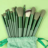 13-Piece Professional Makeup Brush Set with Soft Velvet Pouch – Premium Cosmetic Brushes for Face & Eyes