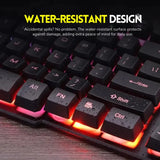 【TOP-RATED】 RGB Gaming Keyboard for PC & Laptop Gaming Mechanical Feel Keys Anti-Ghosting Ergonomic & Water Spill-Resistant Design Fast Response USB 3.0 Wired Quiet Typing Compatible with Windows - Unique Mall