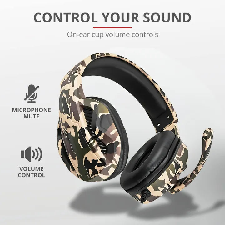 PRO Gaming Headphones By KONIX for Gaming PC Xbox One, PS4, PS5, Bass Surround and Noise Cancelling with Flexible Mic, 3.5mm Wired Adjustable for Laptop, PC, Smartphones With Free PC Converter By ABID STORE