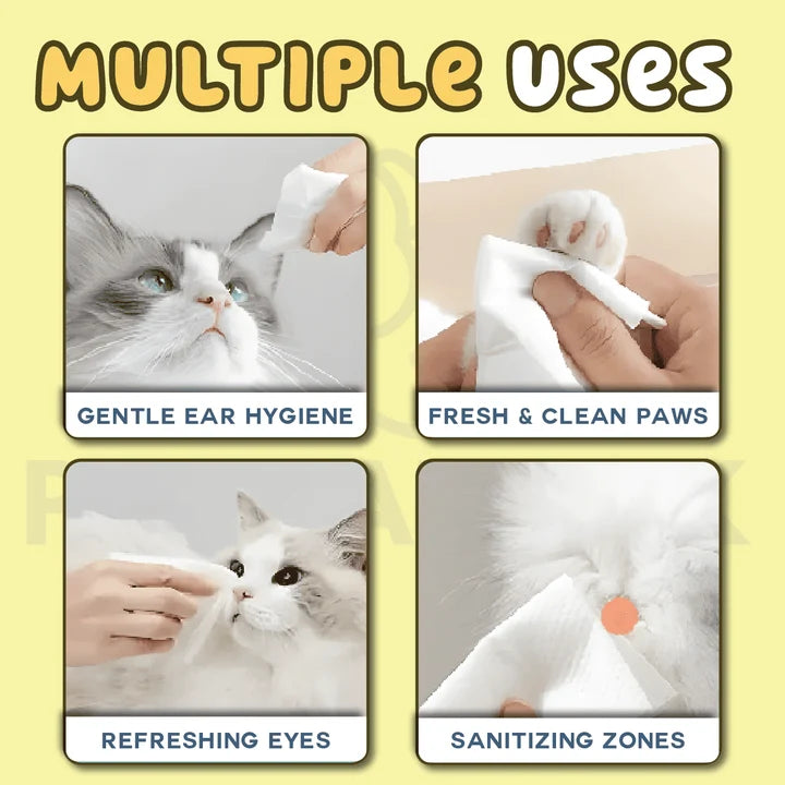 Imported Cat/Dog Cleaning Wipes (80 Pieces)