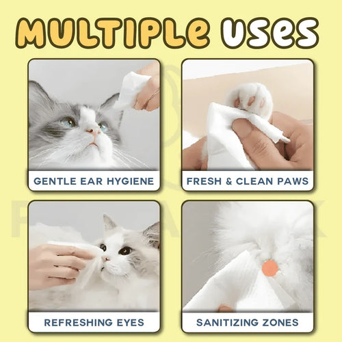 Imported Cat/Dog Cleaning Wipes (80 Pieces)