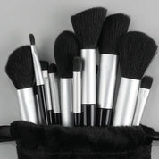 13-Piece Professional Makeup Brush Set with Soft Velvet Pouch – Premium Cosmetic Brushes for Face & Eyes